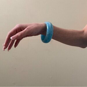 Blue acrylic bangle